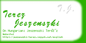 terez jeszenszki business card